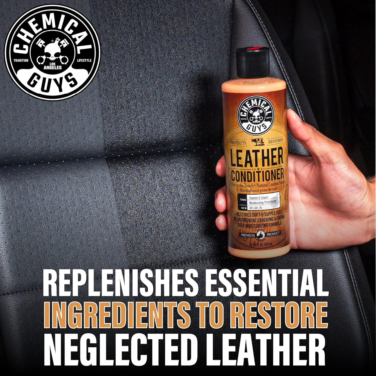 imageChemical Guys SPI40116 Vintage Series Leather Conditioner for Leather Car Interiors Seats Boots Bags and More Works on Natural Synthetic Pleather Faux Leather and More 16 fl oz16 oz