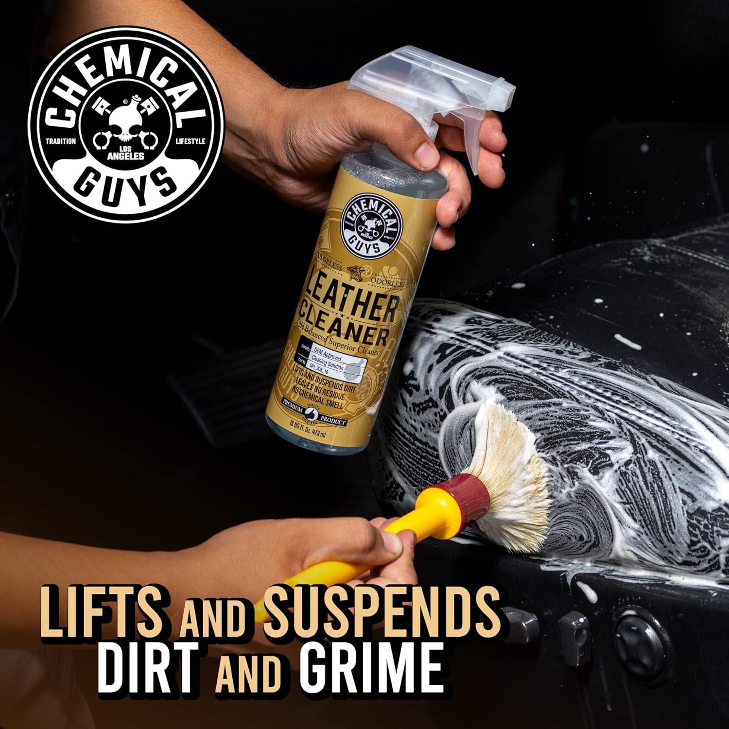 imageChemical Guys SPI40116 Vintage Series Leather Conditioner for Leather Car Interiors Seats Boots Bags and More Works on Natural Synthetic Pleather Faux Leather and More 16 fl oz16 oz