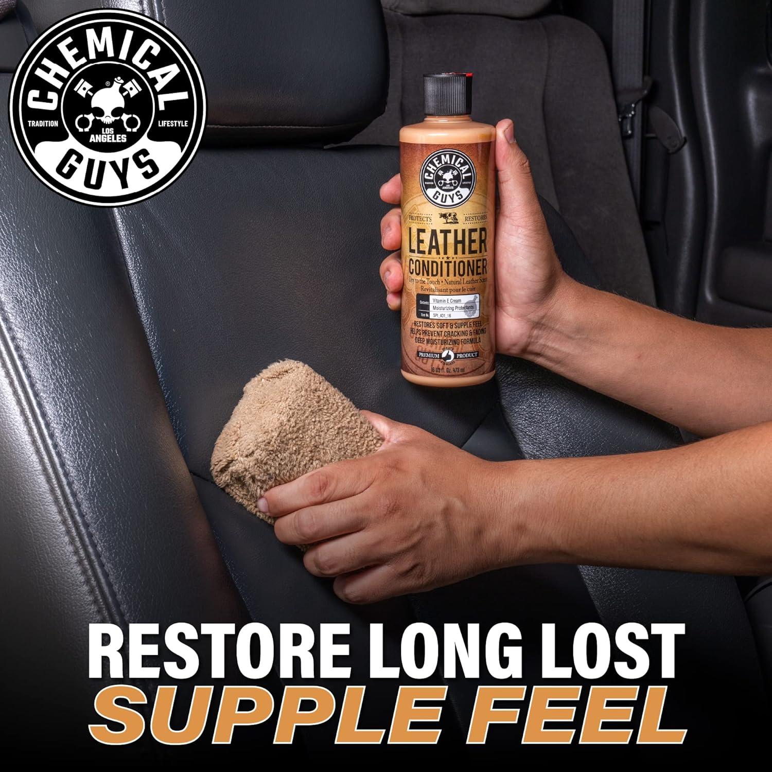 imageChemical Guys SPI40116 Vintage Series Leather Conditioner for Leather Car Interiors Seats Boots Bags and More Works on Natural Synthetic Pleather Faux Leather and More 16 fl oz16 oz