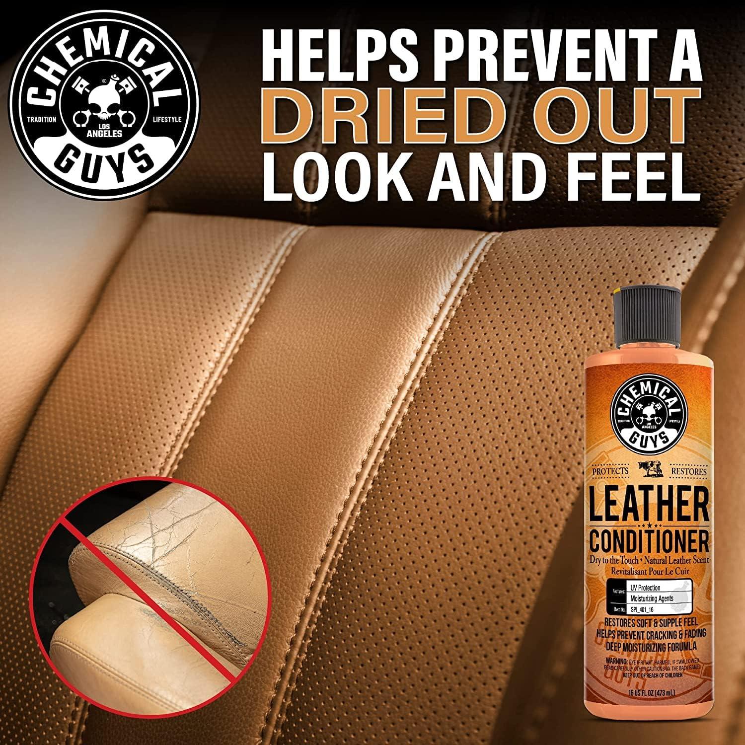 imageChemical Guys SPI40116 Vintage Series Leather Conditioner for Leather Car Interiors Seats Boots Bags and More Works on Natural Synthetic Pleather Faux Leather and More 16 fl oz16 Fl Oz Pack of 1