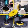imageChemical Guys ACC507 Medium Duty Spinner MultiSurface Drill Brush Attachment Fits Any Standard Drill  Power Scrubber Removes Stains ampamp Cleans Floor Mats Upholstery ampamp Carpets YellowMedium Duty