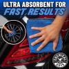 imageChemical Guys MIC110003 Professional Grade Premium Microfiber Towels Blue 16 Inch x 16 Inch Pack of 3  Safe for Car Wash Home Cleaning ampamp Pet Drying ClothsBlue