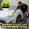 imageChemical Guys MIC493 Chenille Premium ScratchFree Microfiber Wash Mitt Lime Green 96quot x 23quot x 7quot