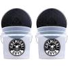 imageChemical Guys ACC103 Heavy Duty Detailing Car Wash Bucket with Chemical Guys Logo 45 Gal  Semi Transparent WhiteClear Pack of 2