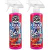 imageChemical Guys AIR10116 New Car Smell Premium Air Freshener and Odor Eliminator LongLasting Scent Great for Cars Trucks SUVs RVs ampamp More 16 fl oz16 oz Pack of 2