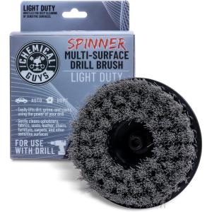 imageChemical Guys ACC507 Medium Duty Spinner MultiSurface Drill Brush Attachment Fits Any Standard Drill  Power Scrubber Removes Stains ampamp Cleans Floor Mats Upholstery ampamp Carpets YellowLight Duty