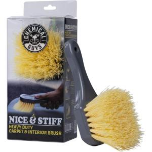imageChemical Guys ACCG02 Nice ampamp Stiff Heavy Duty Carpet ampamp Interior Detailing Brush Safe for Cars Trucks SUVs RVs Motorcycles ampamp More YellowNice  Stiff