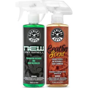 imageChemical Guys AIR10116 New Car Smell Premium Air Freshener and Odor Eliminator LongLasting Scent Great for Cars Trucks SUVs RVs ampamp More 16 fl oz16 Fl Oz Pack of 2