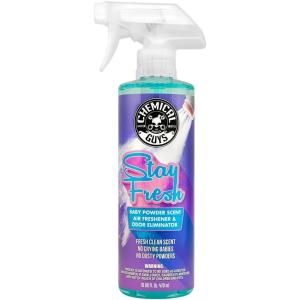 imageChemical Guys AIR23416 Stay Fresh Baby Powder Scented Premium Air Freshener and Odor Eliminator Great for Cars Trucks SUVs RVs Home Office Dorm Room ampamp More 16 fl oz