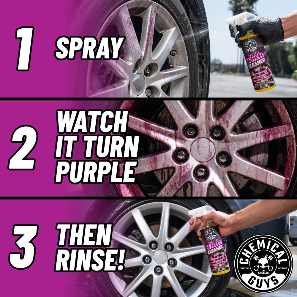 imageChemical Guys Two Face Wheel Cleaner Color Changing Wheel Cleaner Safe for Cars Trucks SUVs Motorcycles RVs ampamp More Extra Large Size 32 fl oz  CLD303321 Count Pack of 1