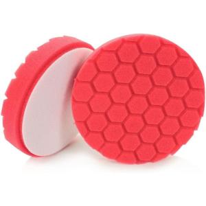 imageChemical Guys BUFX107HEX  SelfCentered Hex Logic Perfection MicroFine Finishing Pad for Sealants and Waxes Red 75 Inch Fits 6 Inch Backing PlateUltra Light Finishing Pad
