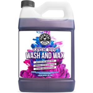 imageChemical Guys CWS20716 Extreme Bodywash ampamp Wax Foaming Car Wash Soap Works with Foam Cannons Foam Guns or Bucket Washes Safe for Cars Trucks Motorcycles RVs ampamp More 16 fl oz Grape Scent128 Fl Oz Pack of 1