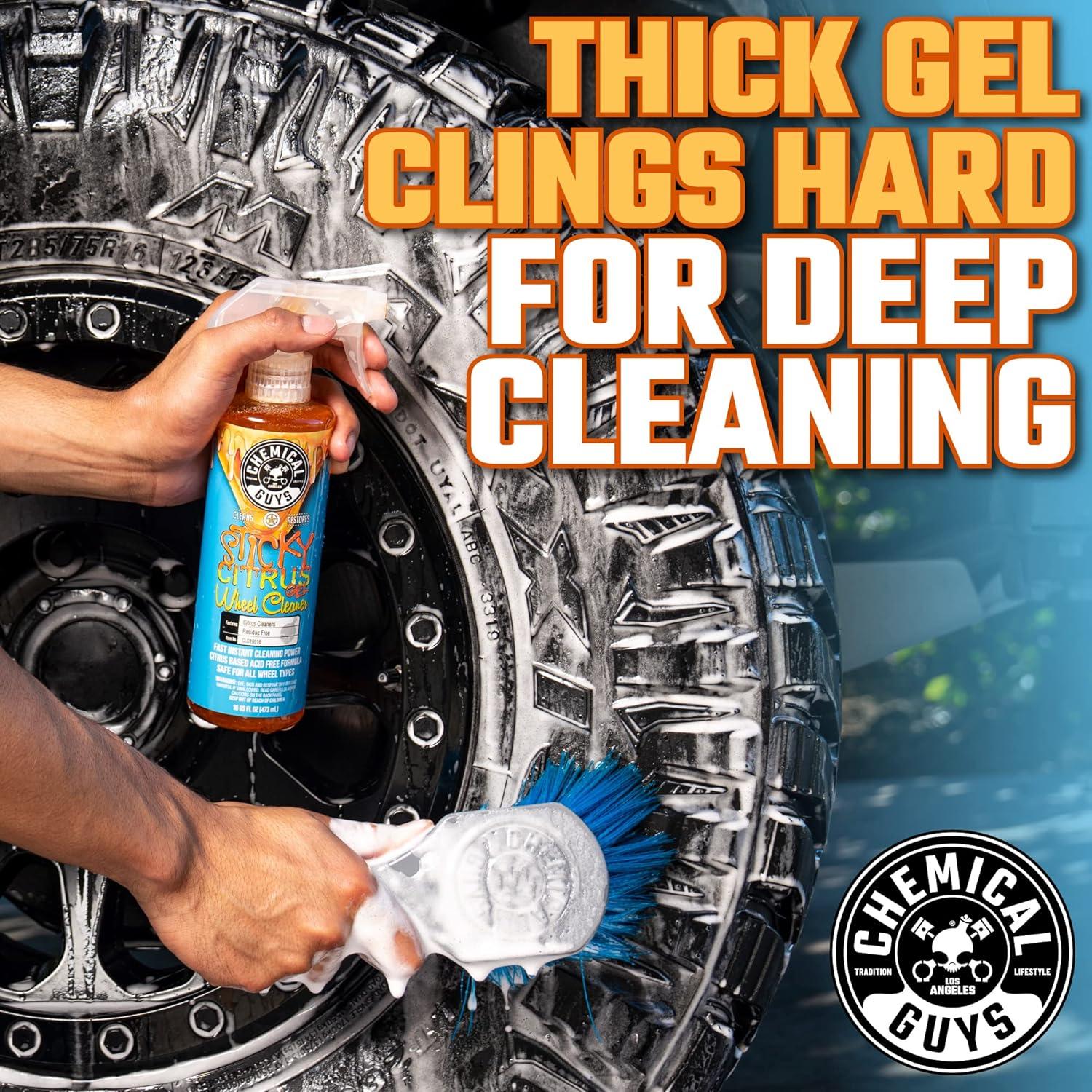 imageChemical Guys CLD10516 Sticky Citrus Wheel Cleaner Gel Safe For All Wheel Types Works on Cars Trucks SUVs Motorcycles RVs ampamp More 16 fl oz128 Fl Oz Pack of 1