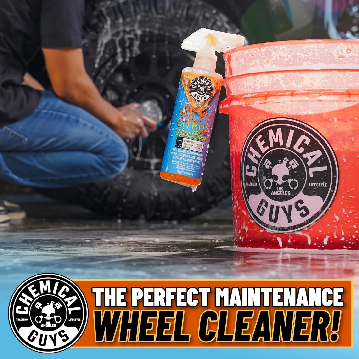 imageChemical Guys CLD10516 Sticky Citrus Wheel Cleaner Gel Safe For All Wheel Types Works on Cars Trucks SUVs Motorcycles RVs ampamp More 16 fl oz128 Fl Oz Pack of 1