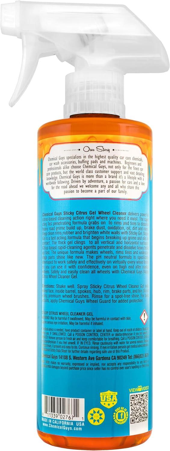 imageChemical Guys CLD10516 Sticky Citrus Wheel Cleaner Gel Safe For All Wheel Types Works on Cars Trucks SUVs Motorcycles RVs ampamp More 16 fl oz16 Fl Oz Pack of 1