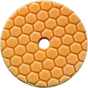 imageChemical Guys BUFX114HEX5 HexLogic Quantum LightMedium Polishing Pad White 55 Inch Fits 5 Inch Backing PlateOrange