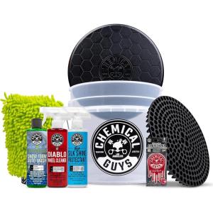 imageChemical Guys HOL126 14Piece Arsenal Builder Car Wash Kit with Foam Gun Bucket and 5 16 oz Car Care Cleaning Chemicals Gift for Car ampamp Truck Lovers Dads and DIYers Works wGarden HoseHOL126L