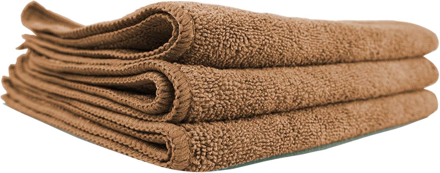 imageChemical Guys MIC35203 Workhorse Professional Grade Microfiber Towel Gray Safe for Car Wash Home Cleaning ampamp Pet Drying Cloths 16quot x 16quot Pack of 3Tan