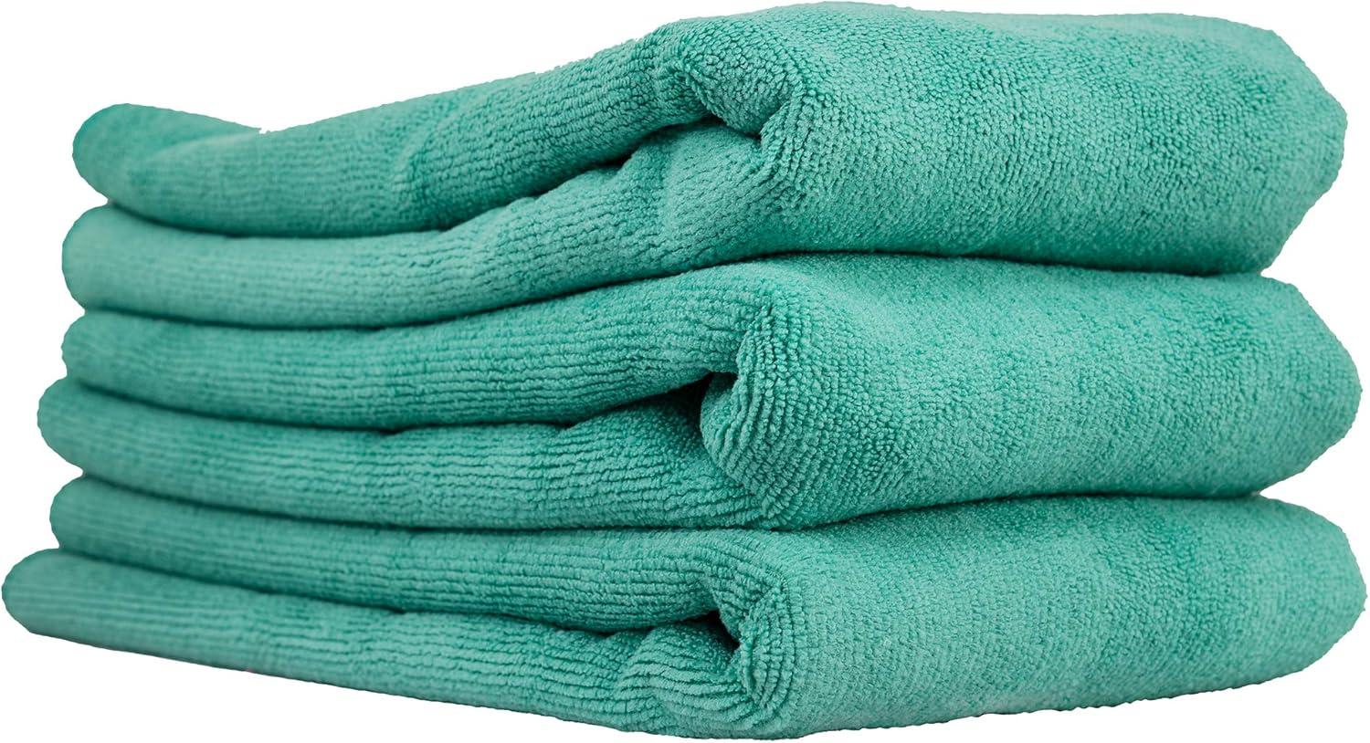 imageChemical Guys MIC35203 Workhorse Professional Grade Microfiber Towel Gray Safe for Car Wash Home Cleaning ampamp Pet Drying Cloths 16quot x 16quot Pack of 3Green