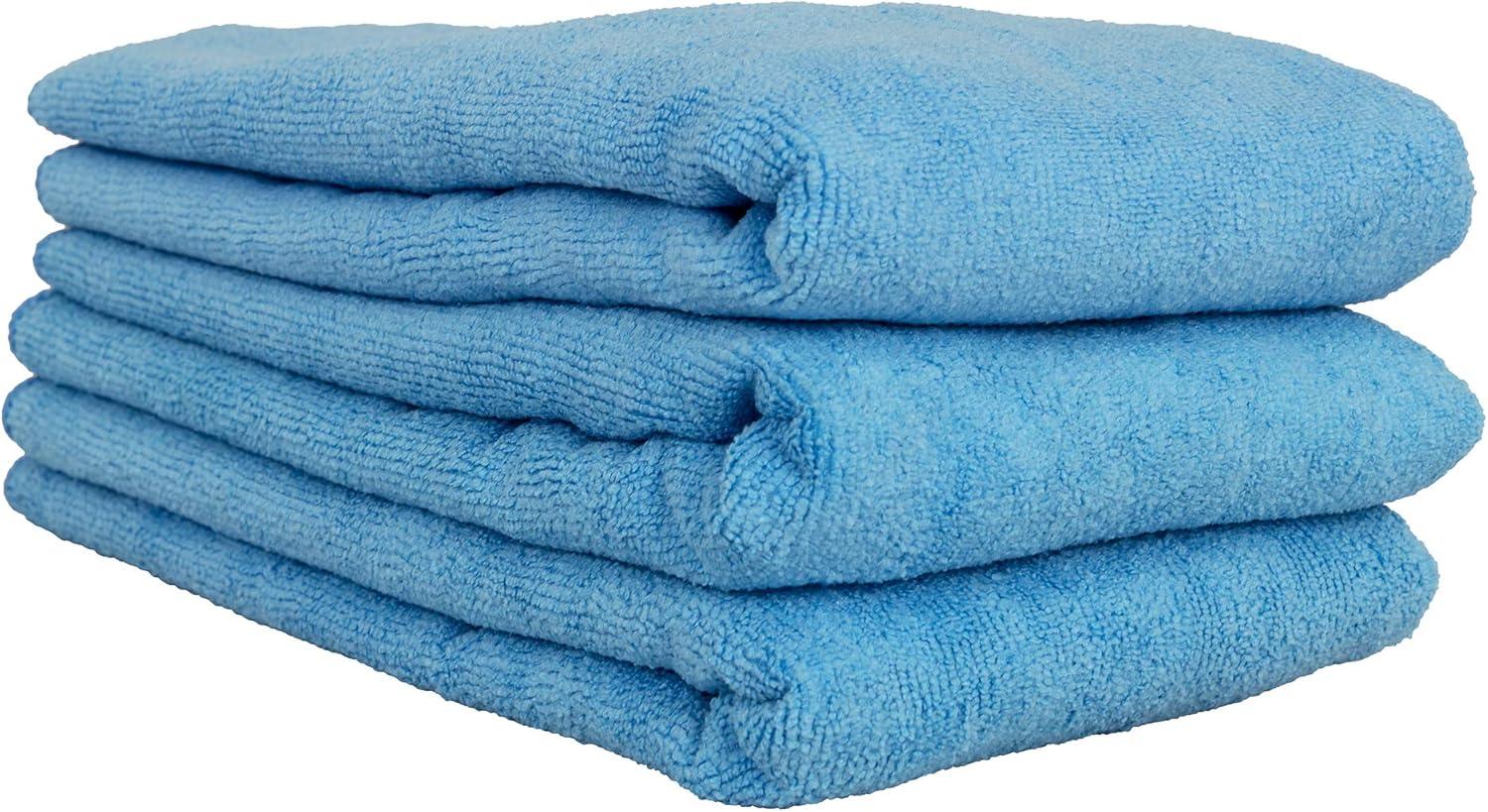 imageChemical Guys MIC35203 Workhorse Professional Grade Microfiber Towel Gray Safe for Car Wash Home Cleaning ampamp Pet Drying Cloths 16quot x 16quot Pack of 3Blue