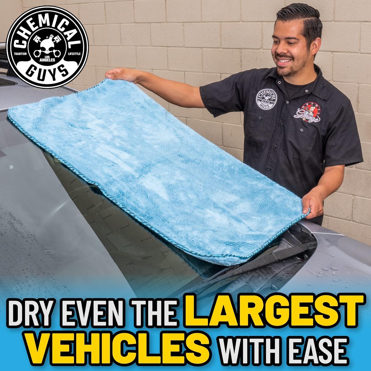 imageChemical Guys Woolly Mammoth Large Super Absorbent and Soft Microfiber Towels for Cars Gray 35 x 25 inchesBlue