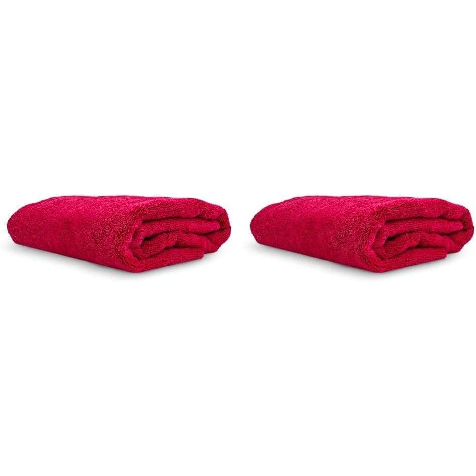 imageChemical Guys MIC723 Microfiber Towel Red 25quot x 36quotquot25 x 36 Pack of 2