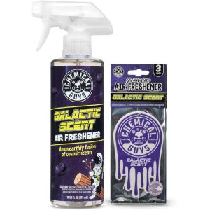imageChemical Guys Galactic Scent Air Freshener and Odor Eliminator 16 fl oz with 3 Pack of Hanging Air Fresheners Great for Cars Trucks SUVs RVs Home Office Dorm Room ampamp More  HOL460
