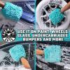 imageChemical Guys MIC513 Big Noodle Chenille Microfiber Scratch Free Supersized Car Wash Mitt for Cars Trucks SUVs RVs ampamp More Turquoise 11quot x 12quot