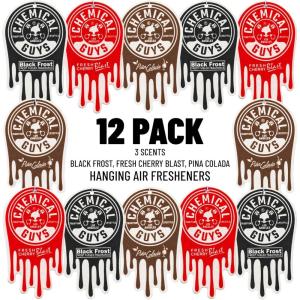 imageChemical Guys Hanging Air Freshener Fresh Cherry Scent 12 Pack Great for Cars Trucks SUVs RVs Home Garage Workspace Dorm Room ampamp More 4 x 3 Packs  AIR40604Variety