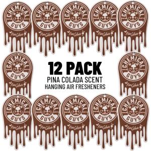 imageChemical Guys Hanging Air Freshener Fresh Cherry Scent 12 Pack Great for Cars Trucks SUVs RVs Home Garage Workspace Dorm Room ampamp More 4 x 3 Packs  AIR40604Pina Colada