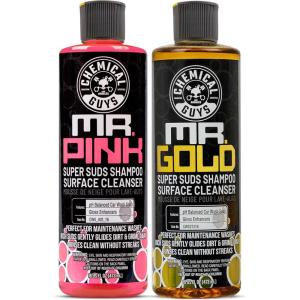 imageChemical Guys Mr Pink ampamp Mr Gold Super Suds Shampoo Car Wash Soap 16 oz Bundle 2 16 oz Bottles