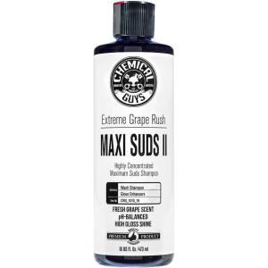imageChemical Guys CWS 1010 64 MaxiSuds II Foaming Car Wash Soap Works with Foam Cannons Foam Guns or Bucket Washes Safe for Cars Trucks Motorcycles RVs ampamp More 64 fl Oz Half Gallon Grape Scent16 Fl Oz Pack of 1