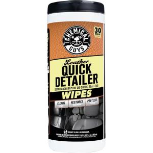 imageChemical Guys Leather Quick Detailer Wipes Works on Natural Synthetic Pleather Faux Leather and More On The Go Car Care Accessory 30 Ct