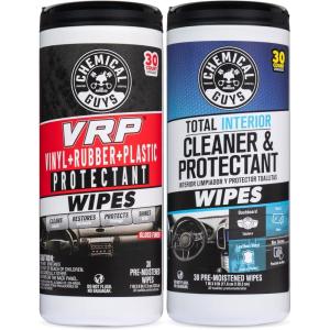 imageChemical Guys VRP ampamp Total Interior Cleaner ampamp Protectant Wipes 60 Ct  Use During Your Regular Car Wash ampamp Detail on Leather Rubber Vinyl Plastic ampamp More in Your Cars Trucks SUVs RVs