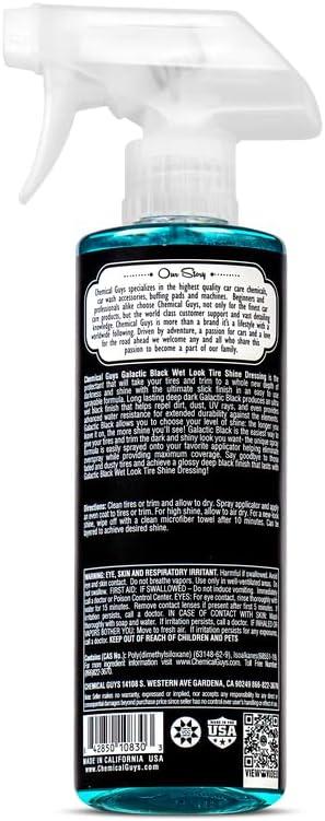 imageChemical Guys Galactic Black Wet Look Tire Shine Dressing for a Whole New Level of Shine and Depth of Black Safe for Cars Trucks Motorcycles RVs ampamp More 32 fl oz16 Fl Oz