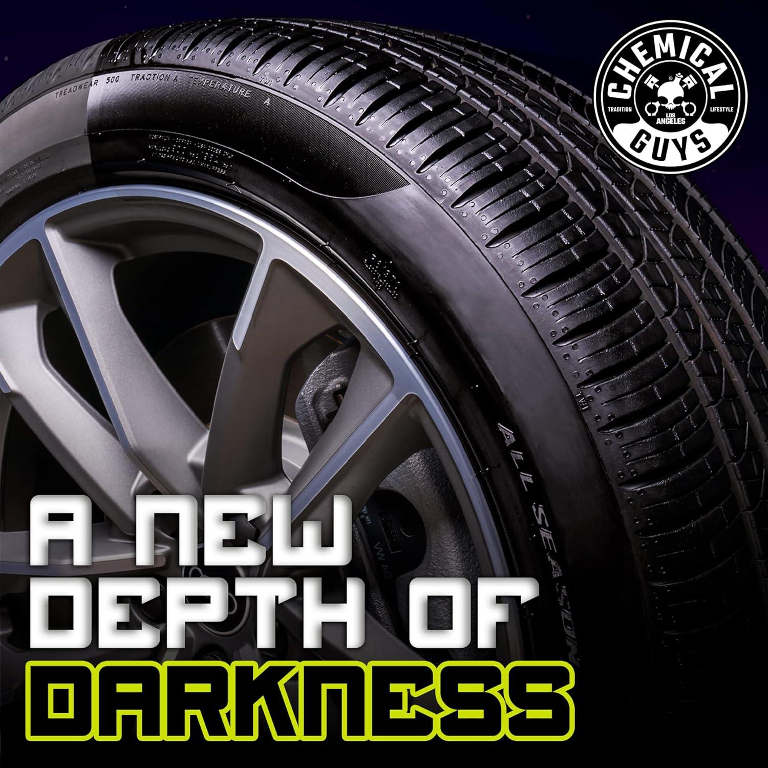 imageChemical Guys Galactic Black Wet Look Tire Shine Dressing for a Whole New Level of Shine and Depth of Black Safe for Cars Trucks Motorcycles RVs ampamp More 32 fl oz16 Fl Oz