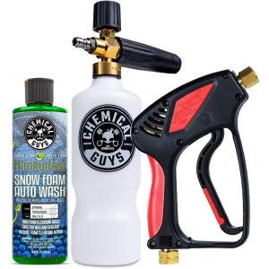 imageChemical Guys CWS11016CS Foam Cannon ampamp Snubby Snow Foam Kit  Honeydew Snow Foam Car Wash Soap 16 fl oz  TORQ Foam Cannon Max 8 ampamp Snubby Spray Foam Gun for Pressure Washer  3 Items16 oz