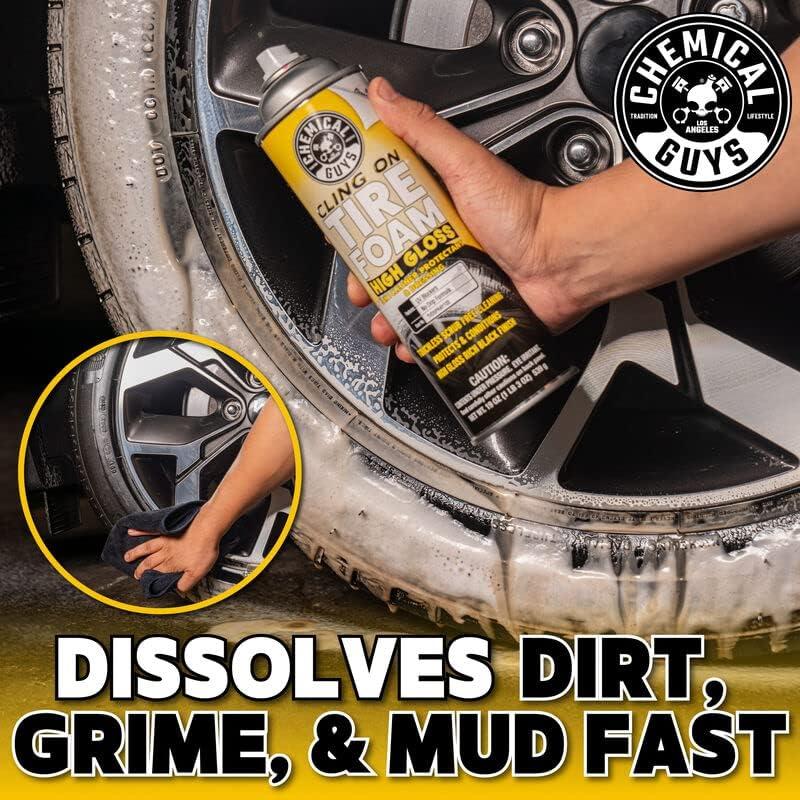 imageChemical Guys TVDSPRAY103 Cling On Tire Foam High Gloss 3 in 1 Cleaner Protectant ampamp Dressing Works on Cars Trucks SUVs Motorcycles RVs ampamp More 16 fl oz