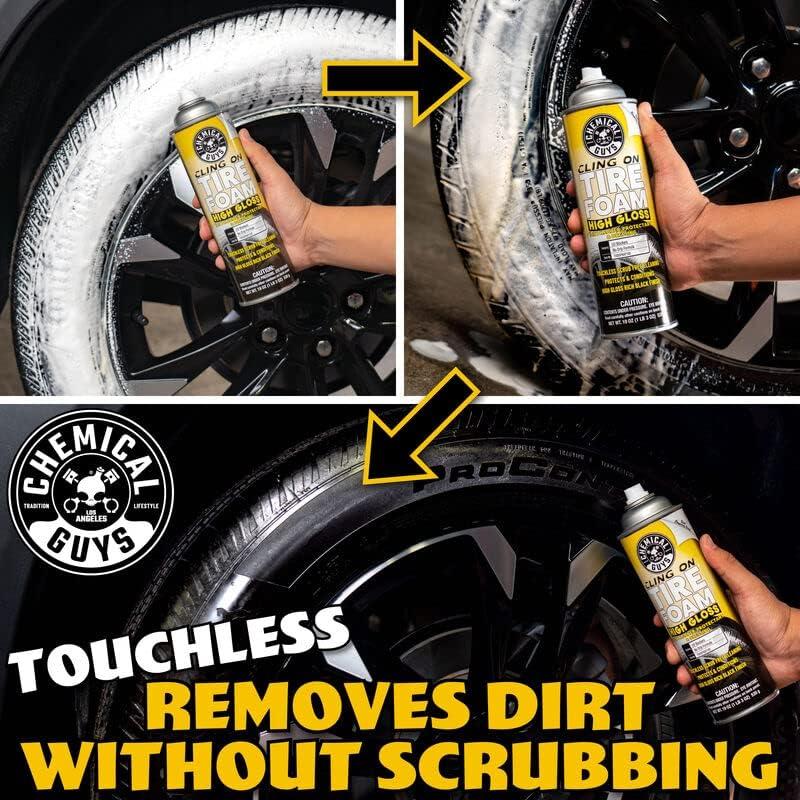 imageChemical Guys TVDSPRAY103 Cling On Tire Foam High Gloss 3 in 1 Cleaner Protectant ampamp Dressing Works on Cars Trucks SUVs Motorcycles RVs ampamp More 16 fl oz