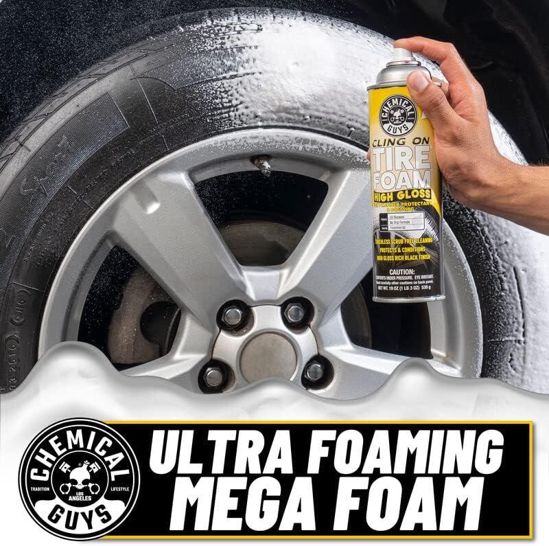 imageChemical Guys TVDSPRAY103 Cling On Tire Foam High Gloss 3 in 1 Cleaner Protectant ampamp Dressing Works on Cars Trucks SUVs Motorcycles RVs ampamp More 16 fl oz